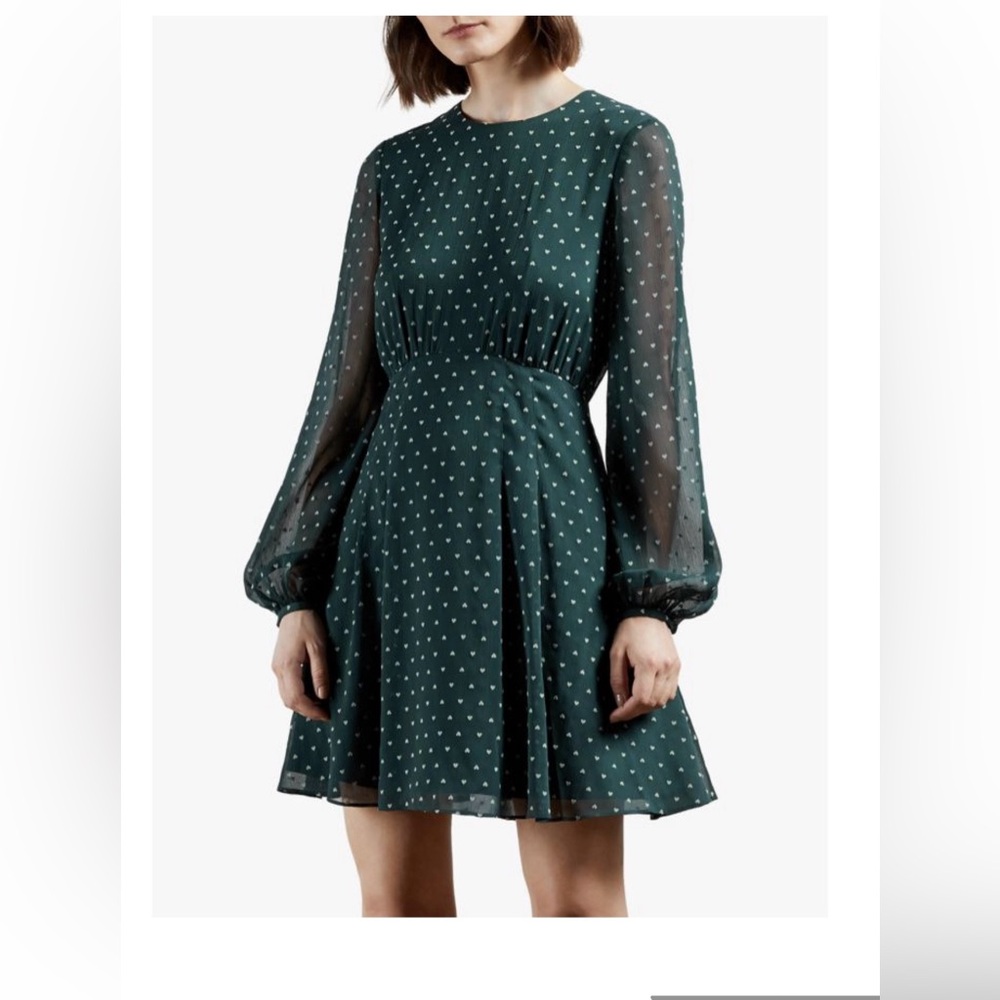 Ted Baker Kobie Heart Detail Dress, Green